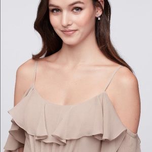 David’s Bridal cold-shoulder dress size 18